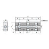 Listwa rozdzielająca aluminiowa obustronna PNEUMAX kolektor RIPUC15122 2-1/4” 4-1/8” Listwa rozdzielająca aluminiowa obustronna PNEUMAX kolektor RIPUC15122 2-1/4” 4-1/8”