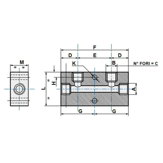 Listwa rozdzielająca aluminiowa jednostronna PNEUMAX kolektor RIPUL1512 2-1/4” 2-1/8” Listwa rozdzielająca aluminiowa jednostronna PNEUMAX kolektor RIPUL1512 2-1/4” 2-1/8”