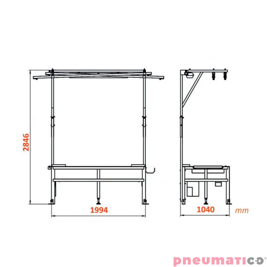 Stół do naprawy palet PNEUMATICO WT1