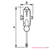 Odciążnik z przewodem powietrznym PREVOST BAL0715E 0,75-1,5kg 1400mm Odciążnik z przewodem powietrznym PREVOST BAL0715E 0,75-1,5kg 1400mm