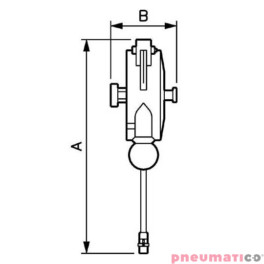 Odciążnik z przewodem powietrznym PREVOST BAL1225E 1,2-2,5kg 1400mm Odciążnik z przewodem powietrznym PREVOST BAL1225E 1,2-2,5kg 1400mm