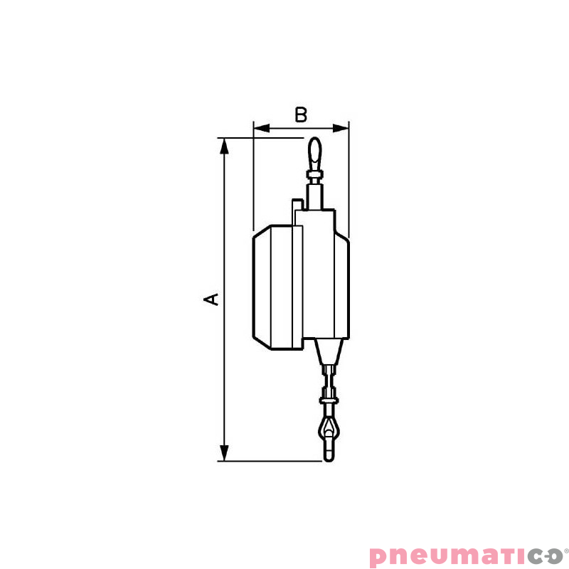 Balanser linkowy z hamulcem PREVOST BAL140180DP 14-18kg 2000mm Balanser linkowy z hamulcem PREVOST BAL140180DP 14-18kg 2000mm