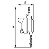 Balanser linkowy z hamulcem PREVOST BAL550650F 55-65kg 2000mm Balanser linkowy z hamulcem PREVOST BAL550650F 55-65kg 2000mm