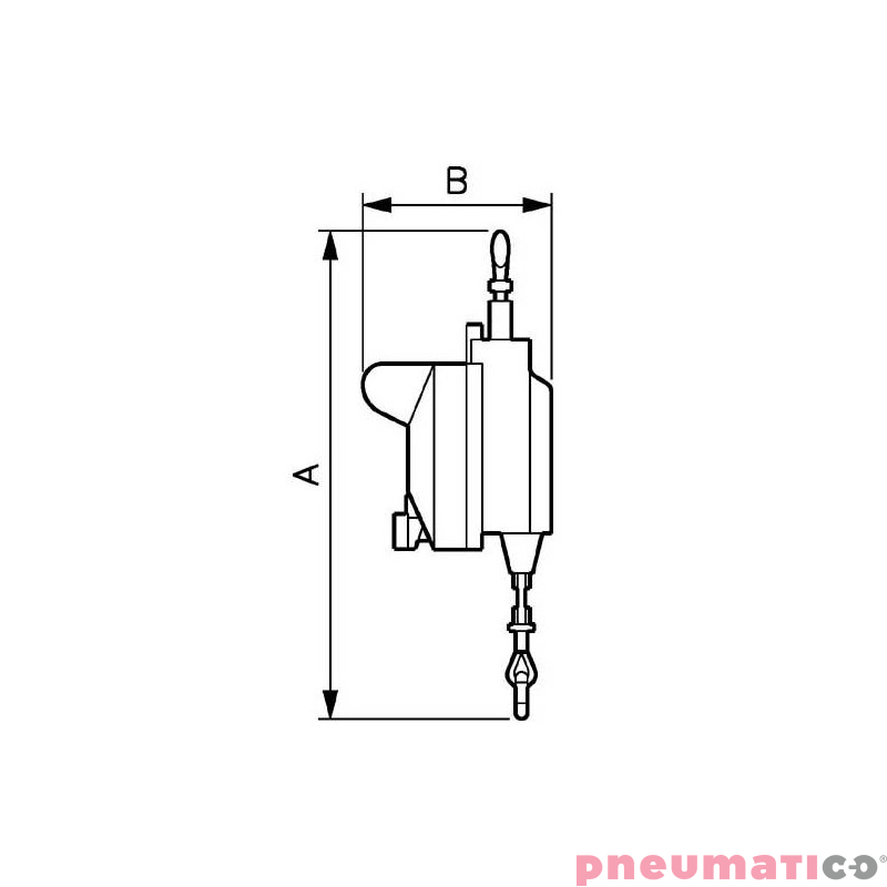 Balanser linkowy z hamulcem PREVOST BAL750900F 75-90kg 2000mm Balanser linkowy z hamulcem PREVOST BAL750900F 75-90kg 2000mm