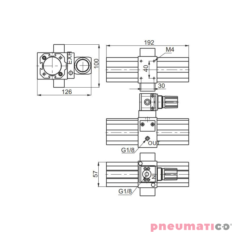 Wzmacniacz ciśnienia typ 1740.50 z regulatorem ciśnienia Wzmacniacz ciśnienia typ 1740.50 z regulatorem ciśnienia