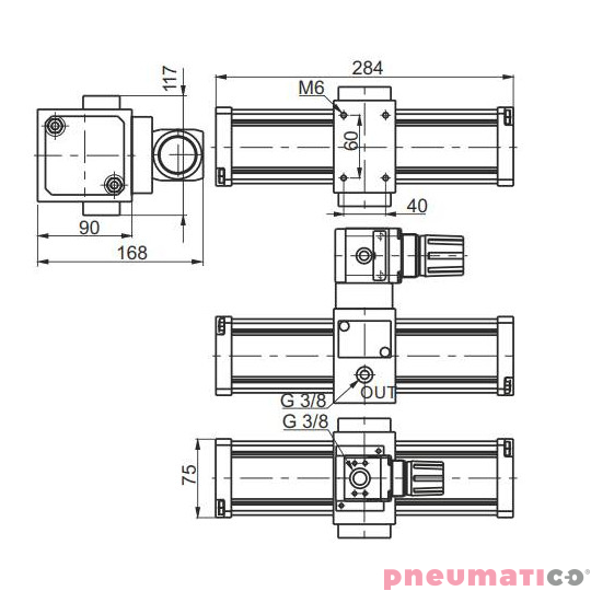 Wzmacniacz ciśnienia typ 1763.80 z regulatorem ciśnienia