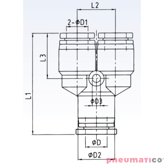 Trójnik redukcyjny typ PW na przewód 8mm - 2x6mm