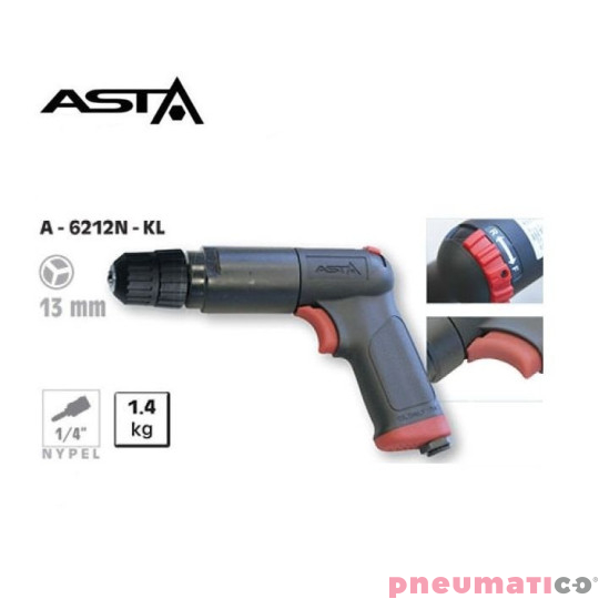 Wiertarka pneumatyczna ASTA A-6212N-KL L-P 800 obr/min