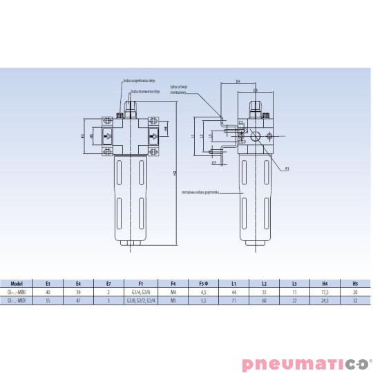 Naolejacz RECTUS RQS OL-1/2-MIDI 