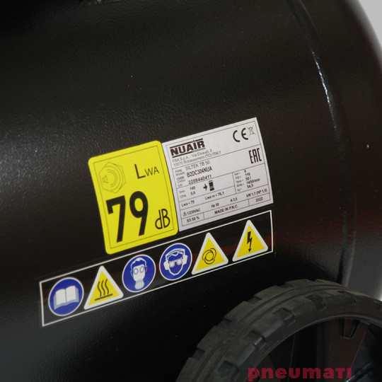 Cichy kompresor bezolejowy NUAIR SILTEK TB 50L B2DC304NUA