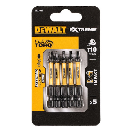 Bit IMPACT Torsion T10/50mm opak. 5 szt.  DEWALT DT7393T-QZ