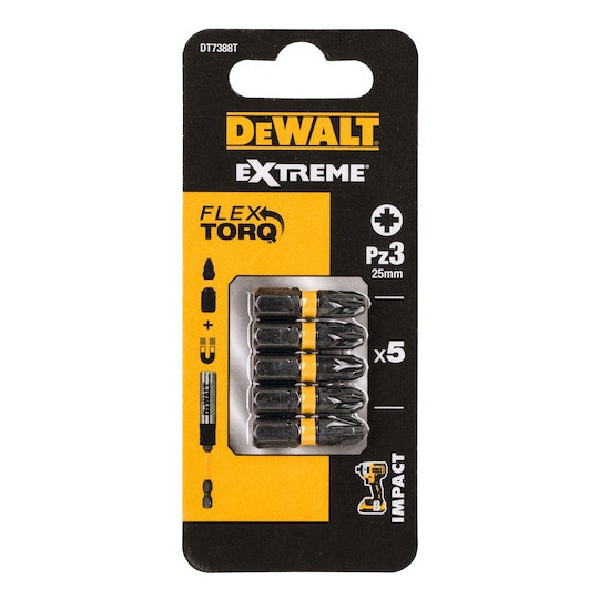 Bit IMPACT Torsion PZ3/25mm opak. 5 szt.  DEWALT DT7388T-QZ