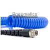 Wąż spiralny PU 795x12mm 75m z obrotową końcówką gw.zew. 3/8 PU12/075/DV Wąż spiralny PU 795x12mm 75m z obrotową końcówką gw.zew. 3/8 PU12/075/DV