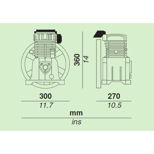 Pompa tłokowa - Agregat spreżarkowy FIAC AB360 Pompa tłokowa - Agregat spreżarkowy FIAC AB360