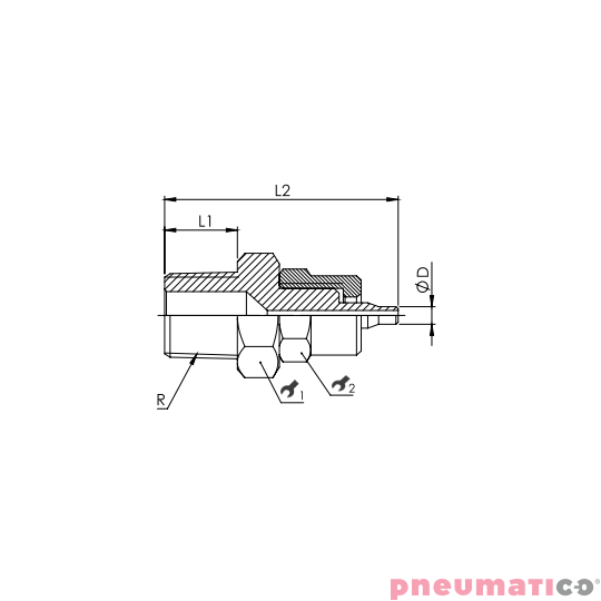Złącze skręcane proste 8x6 mm z gw. zew. 1/4" RQS NKG148 Złącze skręcane proste 8x6 mm z gw. zew. 1/4" RQS NKG148