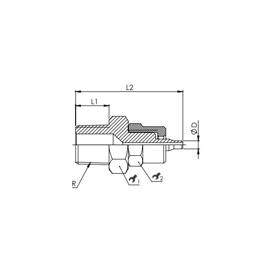 Złącze skręcane proste 12x10 mm z gw. zew. 3/8" RQS NKG3812 Złącze skręcane proste 12x10 mm z gw. zew. 3/8" RQS NKG3812