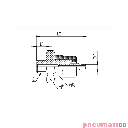 Złącze skręcane proste 6x4 mm z gw. zew. M5 RQS NKGM56P Złącze skręcane proste 6x4 mm z gw. zew. M5 RQS NKGM56P