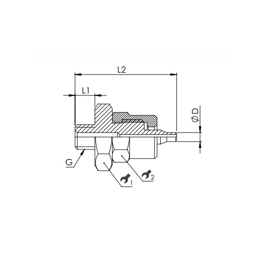 Złącze skręcane proste 6x4 mm z gw. zew. M6 RQS NKGM66P Złącze skręcane proste 6x4 mm z gw. zew. M6 RQS NKGM66P
