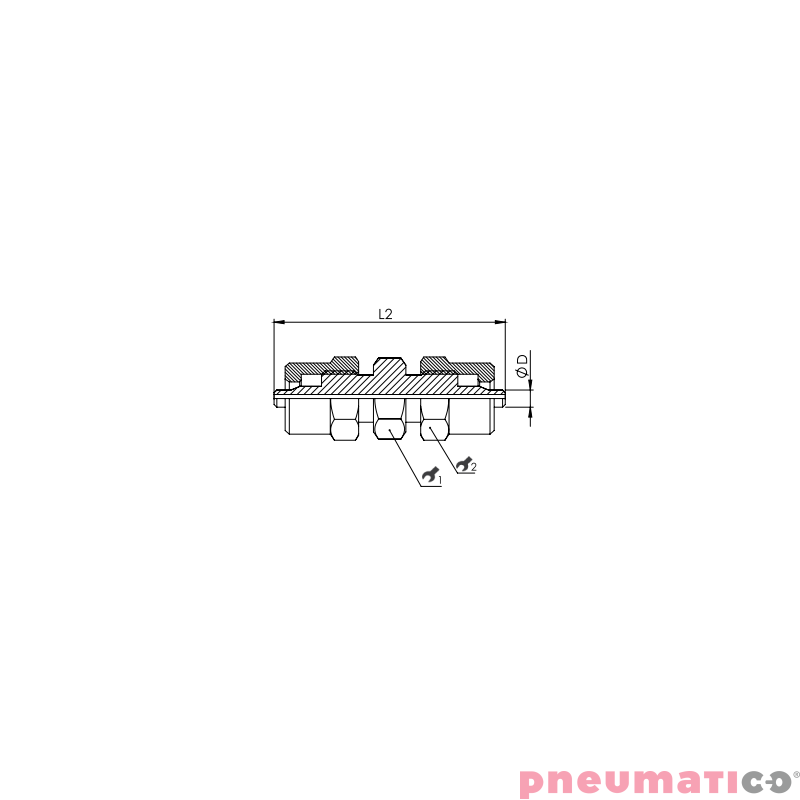 Złącze skręcane proste 8x6 mm RQS NKG80 Złącze skręcane proste 8x6 mm RQS NKG80
