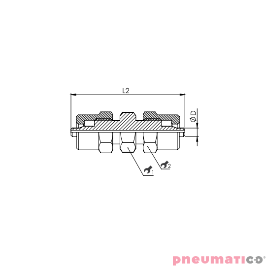Złącze skręcane proste 8x6 mm RQS NKG80 Złącze skręcane proste 8x6 mm RQS NKG80