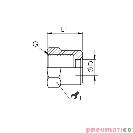 Nakrętka 12x10 mm RQS NKN120
