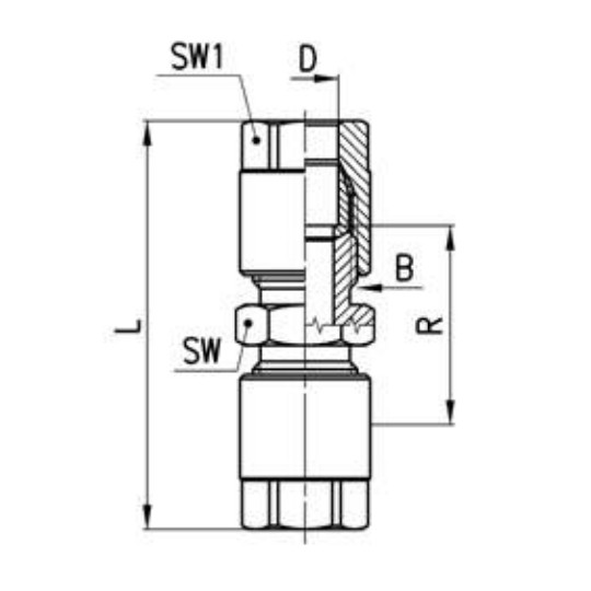Złącze na wąż serii 1230 Ø8 CAMOZZI 1230-8