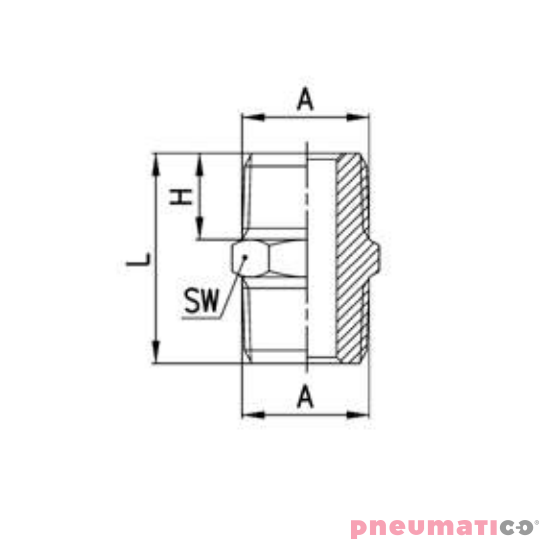Nypel serii 2500 R3/8" CAMOZZI 2500-38