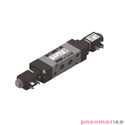 Zawór elektromagnetyczny - rozdzielacz (zasilanie wewnętrzne pilotów) 5/3 PNEUMAX