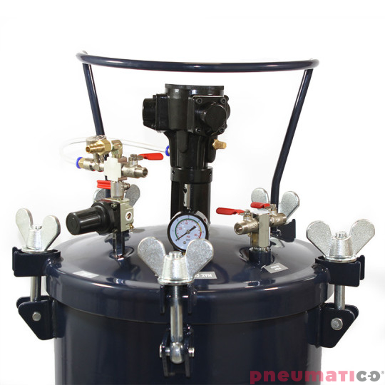 Zbiornik ciśnieniowy do natrysku 40L z mieszadłem Pneumatico Tank MP40-1-1E-20 + pistolet lakierniczy EXPERT HP 2,0 mm + wąż Zbiornik ciśnieniowy do natrysku 40L z mieszadłem Pneumatico Tank MP40-1-1E-20 + pistolet lakierniczy EXPERT HP 2,0 mm + wąż