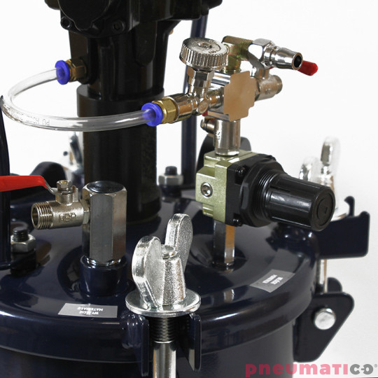 Zbiornik ciśnieniowy do natrysku 10L z mieszadłem Pneumatico Tank MP10-1-1E-25 + pistolet lakierniczy EXPERT HP 2,5 mm + wąż Zbiornik ciśnieniowy do natrysku 10L z mieszadłem Pneumatico Tank MP10-1-1E-25 + pistolet lakierniczy EXPERT HP 2,5 mm + wąż