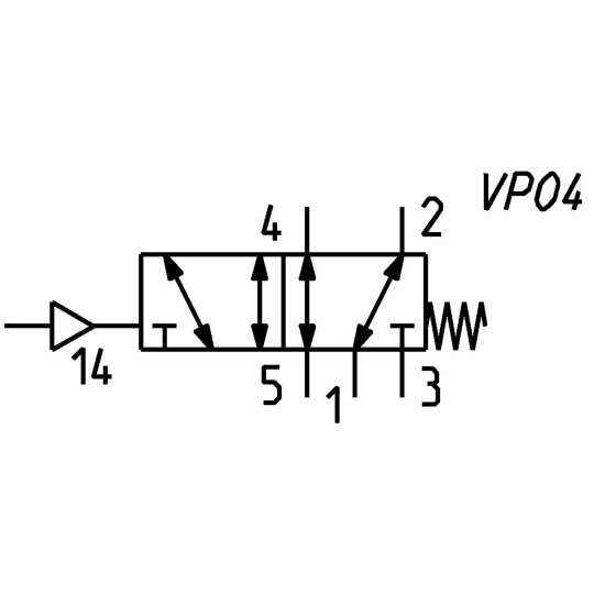 Zawór pneumatyczny rozdzielający monostabilny 5/2 G1/4" CAMOZZI 454-35