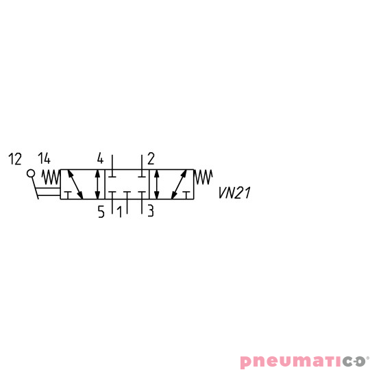 Zawór ręczny z dźwignią 5/2 NC G1/8" monostabilny CAMOZZI 358-905