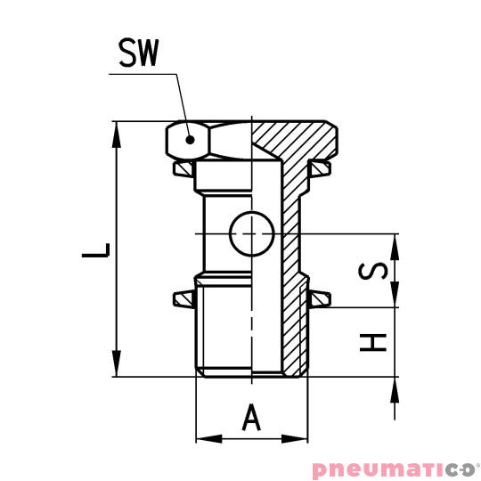 Złącze skręcane proste śruba pojedyncza banjo 1/4 Camozzi 1635-01-14