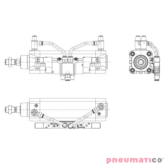 Część do montażu zaworów na cylindrze 1/4 Camozzi PCV-61-K4