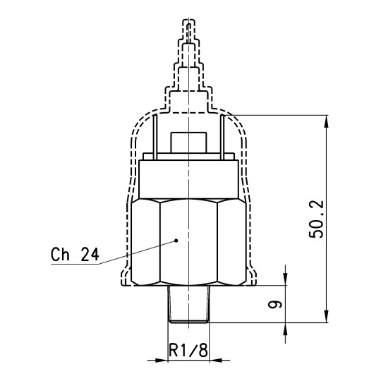 Czujnik ciśnienia regulowany membranowy normalnie otwarty Camozzi PM11-NA