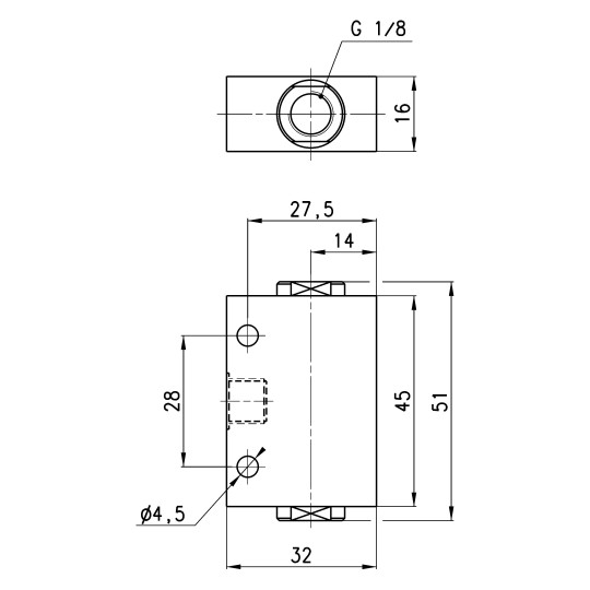 Przełącznik obiegu 800Nl/min Camozzi SCS-668-06