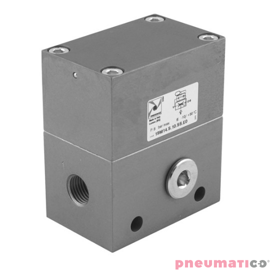 Jednostopniowy generator podciśnienia (eżektor) G1/4" PNEUMAX 19M14.S.10.SS.E0