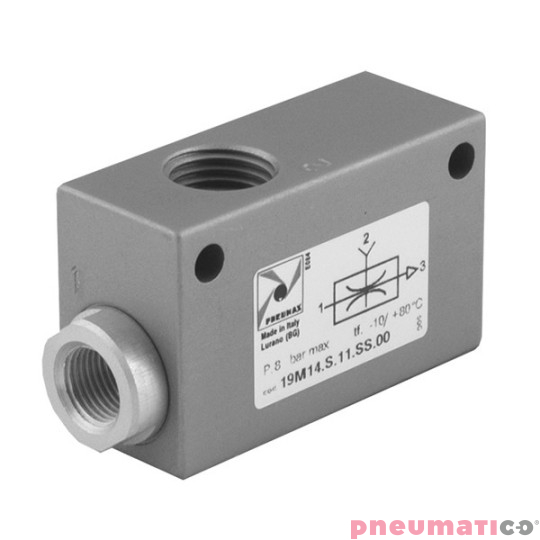 Jednostopniowy generator podciśnienia (eżektor) G1/4" PNEUMAX 19M14.S.11.SS.00