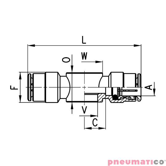 Złączka dwuwtykowa banjo Ø4 M5 Camozzi 6620-4-M5