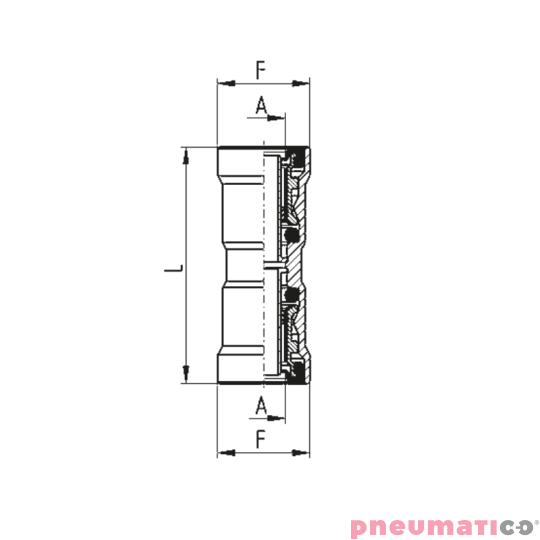 Złączka prosta wtykowa C-Truck Ø12 Camozzi 9580-12 Złączka prosta wtykowa C-Truck Ø12 Camozzi 9580-12