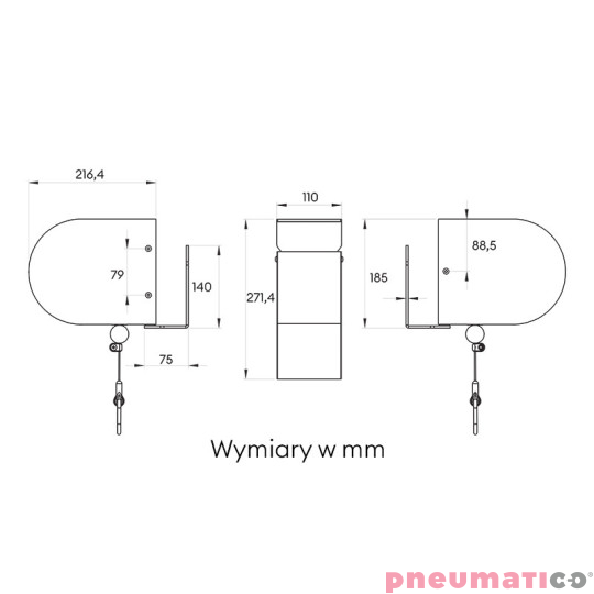Retractor EV2 Pneumatico 4-6kg ⌀28,5-30 mm Retractor EV2 Pneumatico 4-6kg ⌀28,5-30 mm