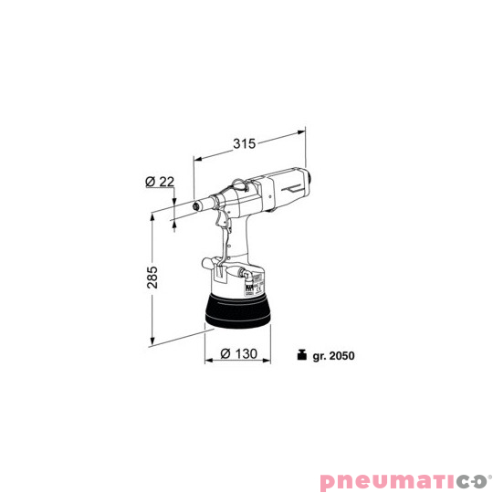Nitownica do nitów zrywalnych FAR RAC 185 Nitownica do nitów zrywalnych FAR RAC 185