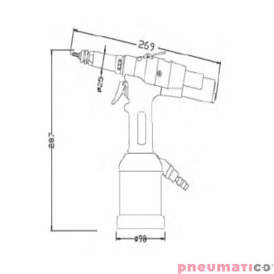 Nitownica pneumatyczna do nitonakrętek RIVOL T10 Nitownica pneumatyczna do nitonakrętek RIVOL T10