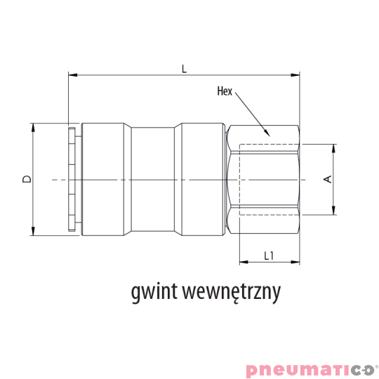 Złącze żeńskie RQS gw. wew. typ 8206 3/8" 8206KLIW17MVN Złącze żeńskie RQS gw. wew. typ 8206 3/8" 8206KLIW17MVN