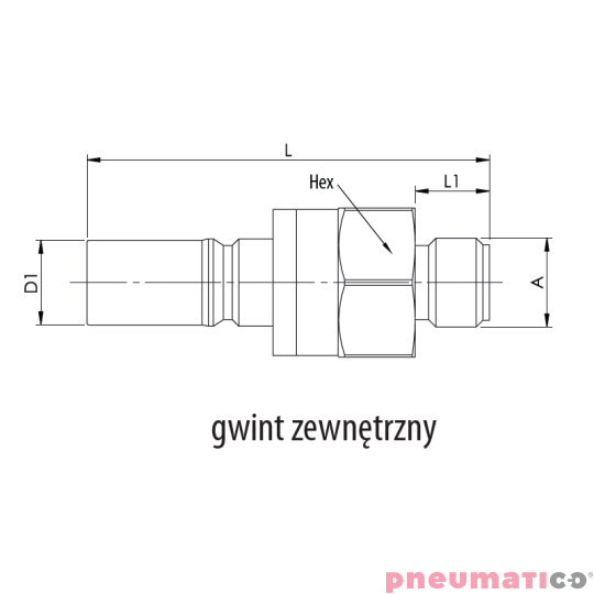 Złącze męskie RQS gw. zew. typ 8206 1/4" 8206SLAW13MVN Złącze męskie RQS gw. zew. typ 8206 1/4" 8206SLAW13MVN