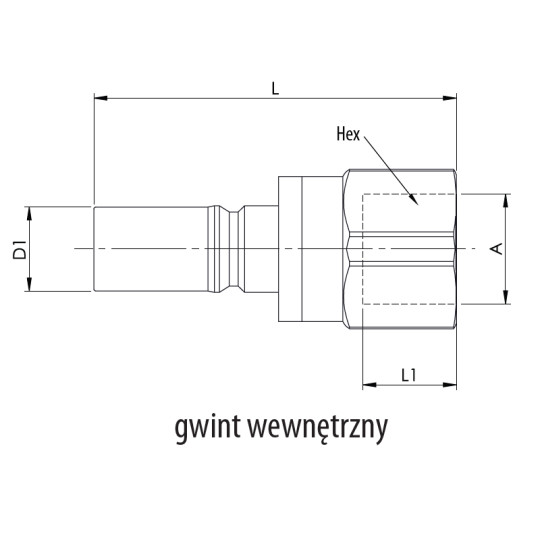 Złącze męskie RQS gw. wew. typ 8209 3/8" 8209SLIW17MVN