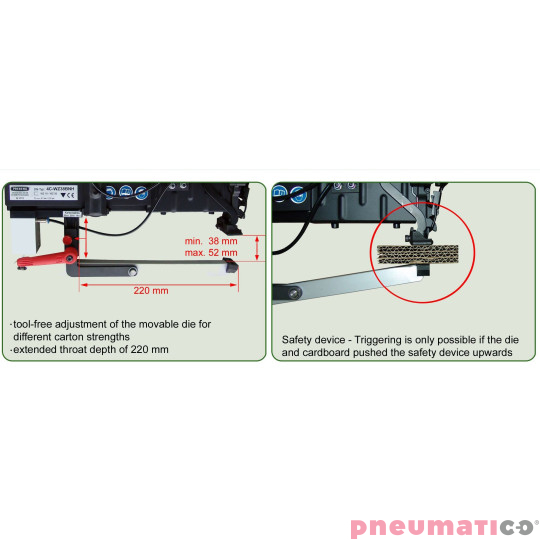 Zszywacz pneumatyczny do kartonów Prebena 4C-WZ38BNH Zszywacz pneumatyczny do kartonów Prebena 4C-WZ38BNH