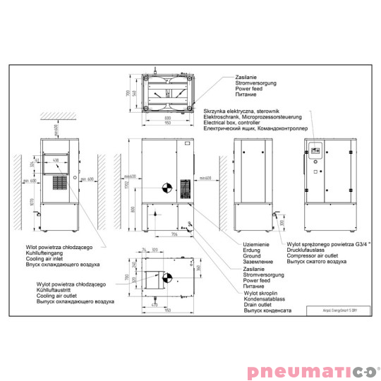 Kompresor - Sprężarka śrubowa AIRPOL EnergySmart 5Dry z falownikiem i osuszaczem