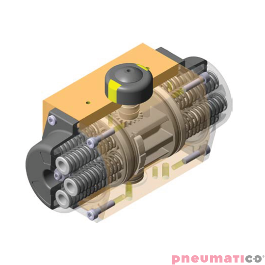 Pneumatyczny napęd obrotowy pojedynczego działania AP55SR 145 VITON SIRCA Pneumatyczny napęd obrotowy pojedynczego działania AP55SR 145 VITON SIRCA