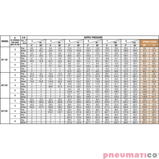 Pneumatyczny napęd obrotowy pojedynczego działania AP01SR 50 VITON SIRCA Pneumatyczny napęd obrotowy pojedynczego działania AP01SR 50 VITON SIRCA